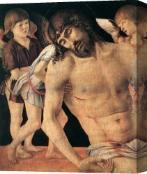 Piet Canvas Paintings - Piet&agrave; [detail] by Giovanni Bellini